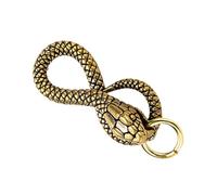 THOANBY Llavero multiusos de serpiente del zodiaco con colgante de latón resistente, accesorio de moda para coche y mochila, accesorio de estilos al aire libre, B, Talla única