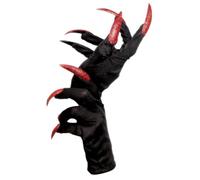 THOANBY Manoplas de animales traviesos, guantes de gatos, vampiros aterradores, bruja, uñas largas para entusiastas del cosplay, rosso, Talla única