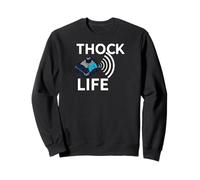 Thock Life Mechanical Keyboard Switch Enthusiast Gamer Sudadera