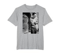Thom York de Radiohead 1997 por Simon Fowler Camiseta, Hombre Tallas Grandes, Gris Jaspeado, 4X Alto