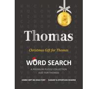 Thomas Christmas Gift Personalized Word Search Book with Extra-Large 30pt Print for Adults and Seniors: Easy to Read Festive Present featuring Themed ... Christmas Word Search Puzzle Books Series)