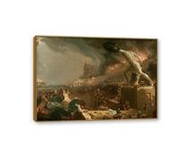 Thomas Cole Canvas Wall Art The Course of Empire Destruction Poster Impresión en lienzo Pintura clásica Decoración moderna para el hogar para dormitorio de la oficina 70x50cm(28x20in)