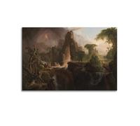 Thomas Cole, Expulsión del Jardín del Edén - Lienzo decorativo para pared con foto moderna para el hogar, 60 x 90 cm