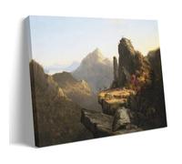 Thomas Cole - Póster de obra maestra clásica de The Last of The Mohicans, Cora Kneeling at The Feet of Tamenund, arte de pared y arte de pared, decoración moderna de dormitorio familiar, 30 x 45 cm