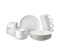 Thomas Cucina Bianca - Juego de 18 platos de desayuno, tazas y platillos, apto para lavavajillas y microondas, diseño sencillo, estético y funcional