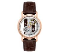 Thomas Earnshaw Reloj automático Fowler Bridge de 43 mm para hombre con correa de cuero ES-8225, Oro Rosa, Puente Fowler Automático