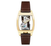 Thomas Earnshaw Reloj mecánico para Hombre 36 mm Discovery Wolver Bridge con Correa de Cuero ES-8299, Marrón