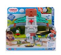 Thomas & Friends Bulstrode y Puente direccionable, Juego de Pista de 2,4 Metros con Locomotora Percy incluida, Puente móvil con botón para activar los Sonidos, Juguete para niños, 3+ años, HYR82