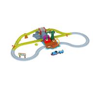 Thomas & Friends Conjunto de Trenes de Juguete Descarga en el Muelle de Cranky, Conjunto con Thomas motorizado y vagón de Carga, 2 Cajas y una grúa móvil, JRW07