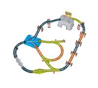 Thomas & Friends Cubo Conecta y construye la pista, Set de juego con pistas para tren de juguete, 34 piezas, juguete +3 años (HNP81)