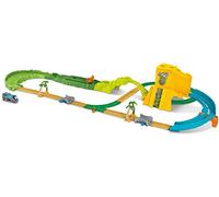THOMAS & FRIENDS FJK50 Turbo Jungle Set, Thomas el Tanque Motor Tren de Juguete, Tren Trackmaster Train, 3 años de Edad