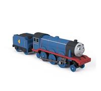Thomas & Friends Locomotora motorizada Gordon y vagón de Fisher-Price | Tren de juguete motorizado con vagón para preescolares. Personaje clásico de la serie Railway, JLL48