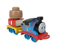 Thomas & Friends Mi primer Thomas, Tren de juguete para empujar con 1 locomotora, 1 vagón y 2 piezas de carga para apilar, juguete regalo para niños y niñas +18 meses, HXP52