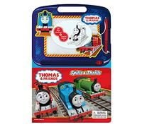 Thomas & Friends Spills & Thrills Read & Doodle - Learning resources for kids, a magnetic drawing pad, an easy-to-use pen, 22-page board book for reading and drawing