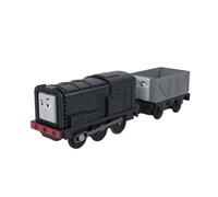 Thomas & Friends Tren motorizado, Locomotora de Diesel a Pilas con vagón Molesto, Personajes clásicos de la Serie, JLL47