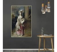 Thomas Gainsborough《La honorable señora Graham》Póster en lienzo para decoración de pared en sala de estar moderna (80x120 cm/Sin marco)