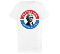Thomas Jefferson Camiseta Infantil Básica Algodón Blanca Basic Cotton White Children's T-Shirt