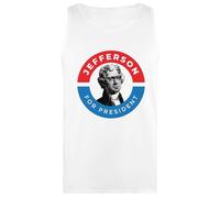 Thomas Jefferson Camiseta Sin Mangas Blanca para Mujer White Women's Tank Top Sleeveless T-Shirt