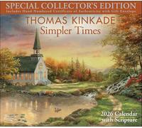 Thomas Kinkade Collector's Scripture Edition 2026 Deluxe Wall Calendar + Print