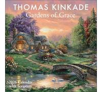 Thomas Kinkade Gardens of Grace 2026 Wall Calendar with Scripture