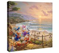 Thomas Kinkade Studios Donald y Daisy Un d a de patos por la tarde Lienzo envuelto de 14 x 14