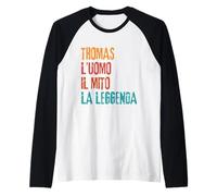 Thomas L'Uomo Il Mito La Leggenda Festa di Compleanno Camiseta Manga Raglan