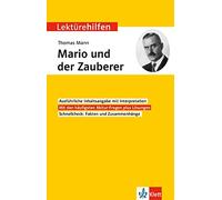 Thomas Mann Klett Lektürehilfen Thomas Mann, Mario und der Zaubere (Tapa blanda)