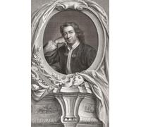 Thomas Otway 1652 - 1685. Dramaturgo inglés del período de restauración. Del libro Las cabezas de las personas ilustres de Gran Bretaña. Grabado por Houbraken y Mr. Vertue. Con sus vidas y personajes