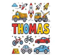 Thomas Personalized Coloring Book: This fun and engaging kids coloring book features a bright, glossy cover with a cool original boy-themed design and ... and screen-free fun at home or on the go.