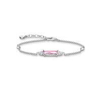 THOMAS SABO A2018-051-9-L19V - Pulsera de plata de ley con circonitas en blanco y rosa, longitud: 16 cm - 19 cm, 19cm, Plata, No es una piedra preciosa