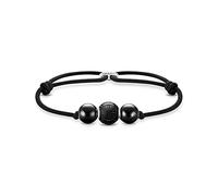 Thomas Sabo A2081-811-11-L22V Pulsera Unisex Cuentas Negro Plata de Ley 925, L22V, Plata, Sin Piedra Preciosa, L22V, Plata, Sin piedras preciosas
