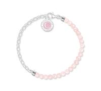 THOMAS SABO A2130-067-9-L19V - Pulsera con cuentas y eslabones (plata 925 reciclada, esmalte frío, 16-19 cm), L19V, Plata de ley, No es una piedra preciosa
