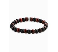 THOMAS SABO Pulsera de obsidiana y ojo de tigre rojo, talla 19