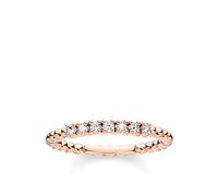 Thomas Sabo Anillo bolas con piedras blancas plata chapada en oro rosa TR2323-416-14-48