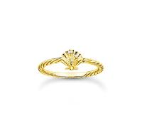 Thomas Sabo anillo cuerda con concha plata bañada en oro TR2400-414-14-60