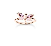 Thomas Sabo Anillo de declaración Señoras Plata chapada en oro rosa circonita - TR2349-321-7-58