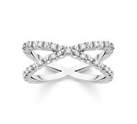 Thomas Sabo Anillo bolas con piedras blancas plata de ley 925 TR2318-051-14-56