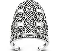 Thomas Sabo - Anillo "Etnico", Mujer Plata de Ley 925 con Circonitas Blancas