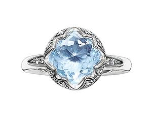 Thomas Sabo - Anillo The Purity of Lotos Mujer, Plata de Ley 925, con Circonitas Blancas