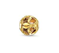 Thomas Sabo Bead K0235-887-2 - Cuenta para mujer, plata chapada en oro, ojo de tigre, color marrón