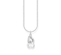 THOMAS SABO Cadena con colgante de corazón entrelazado, plata de ley 925, KE2267-051-14, talla única, Plata esterlina, Circonia cúbica