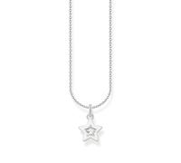 THOMAS SABO Cadena con colgante de estrella de plata de ley 925 KE2235-041-14, talla única, Plata esterlina, Circonia cúbica