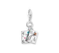 THOMAS SABO Charm 2061-691-7 - Colgante de plata de ley 925, diseño de letra reciclada, talla única, Plata de ley, Circonita cúbica