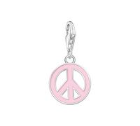 Thomas Sabo Charm Club 2207-007-9 - Colgante original de plata 925 reciclada con símbolo de la paz en color rosa