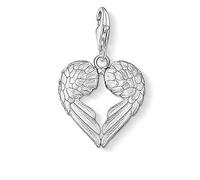 Thomas Sabo Charm Club Colgante charm para mujer con alas formando un corazón, plata de ley 925, 0613-001-12
