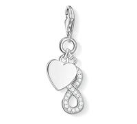 Thomas Sabo Charm Club Colgante charm para mujer con símbolo de infinito y corazón, plata de ley 925, 1248-051-14