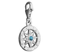Thomas Sabo Charm Club Colgante charm para mujer en forma de brújula de viaje, plata de ley 925, 1228-405-17