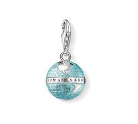 Thomas Sabo Charm Club Colgante charm para mujer en forma de globo terráqueo, plata de ley 925, 0754-007-1