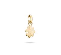 Thomas Sabo Charm Club Connect CC1202-413-39 - Colgante de trébol de la suerte chapado en oro de 18 quilates, plata 925 reciclada
