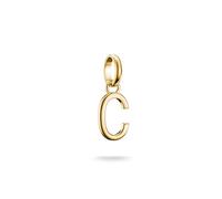 Thomas Sabo Charm Club Connect CC1209-413-39 - Colgante con letra C chapado en oro de 18 quilates, plata 925 reciclada